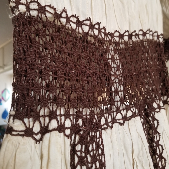 VTG Handmade Crochet Mexican Maxi Dress - Picture 9 of 14